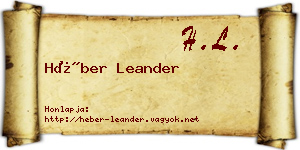 Héber Leander névjegykártya